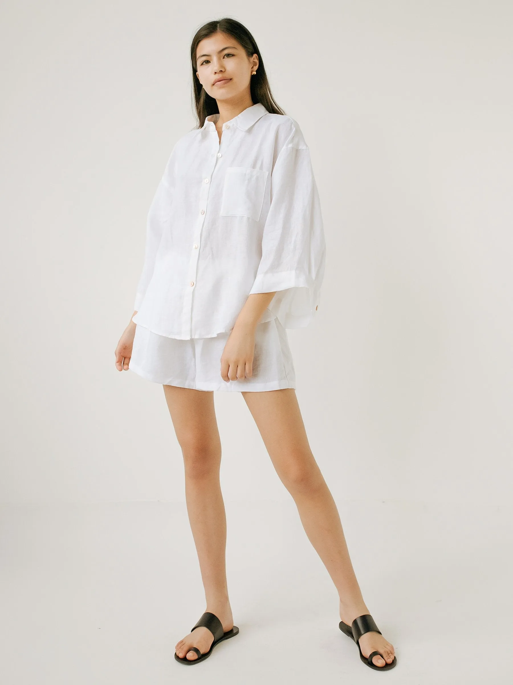 The 03 Linen Loungewear Set Short