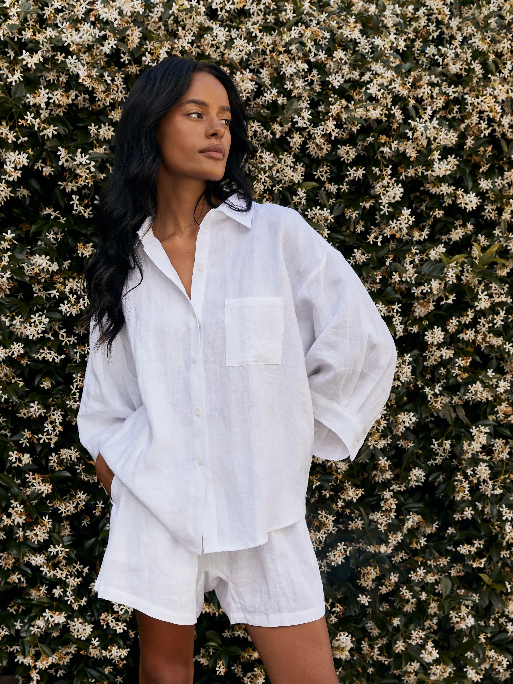 The 03 Linen Loungewear Set Short