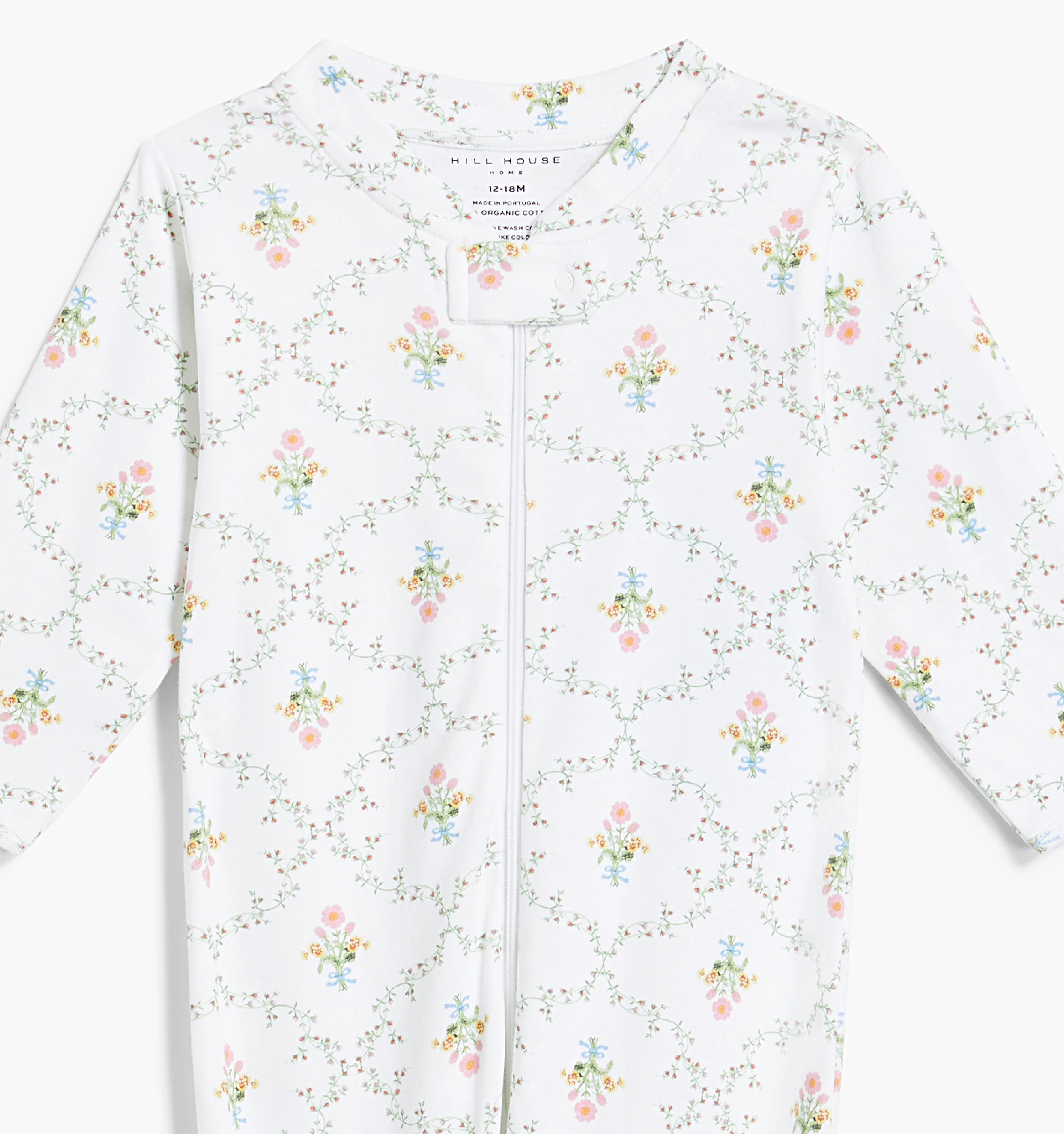 The Footie Pajama - Pastel Trellis