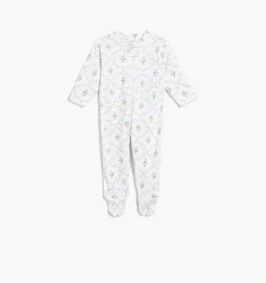 The Footie Pajama - Pastel Trellis