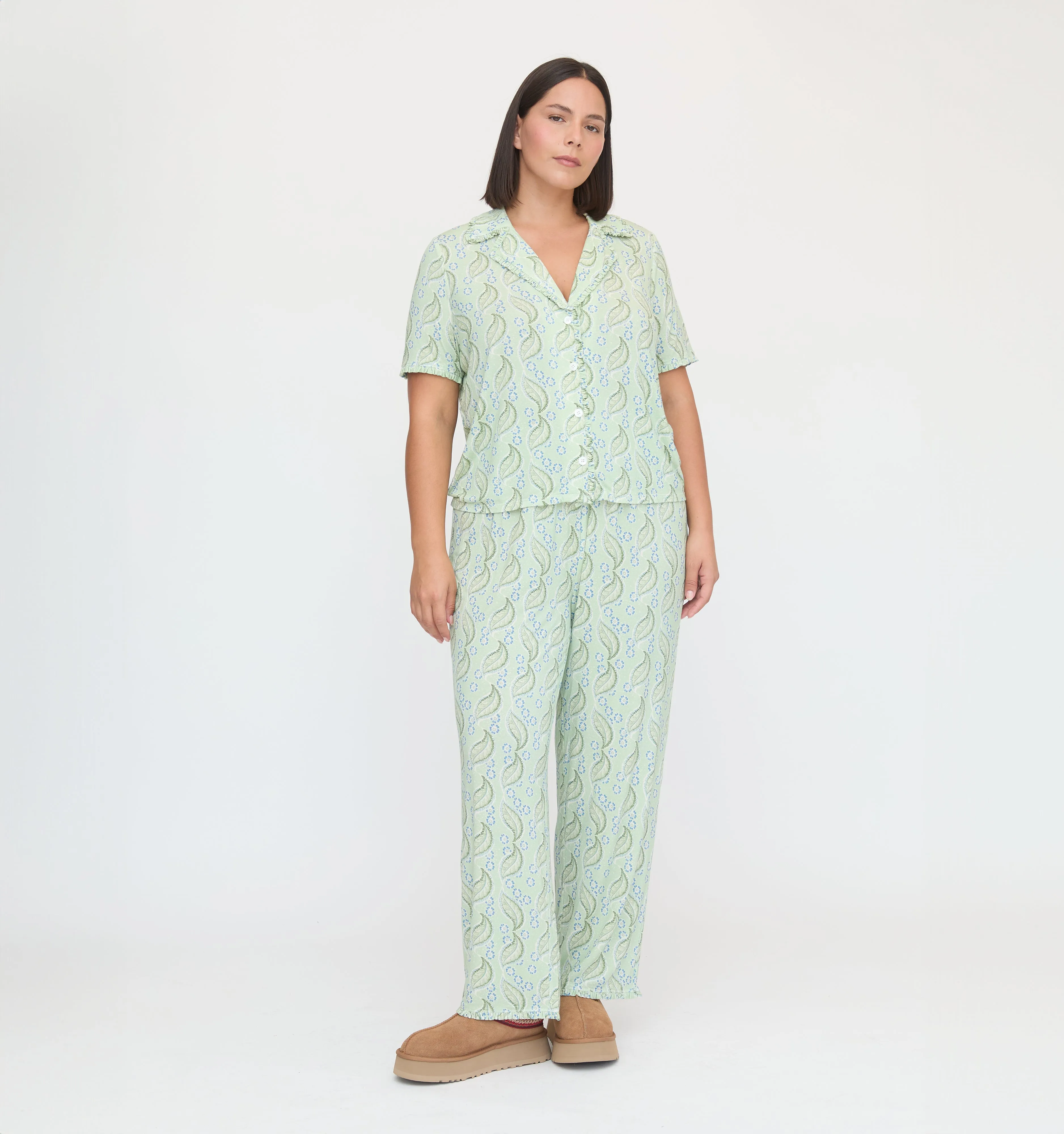 The Marina Pajama Set - F. Steiner & Co. Archive Eucalyptus Floral