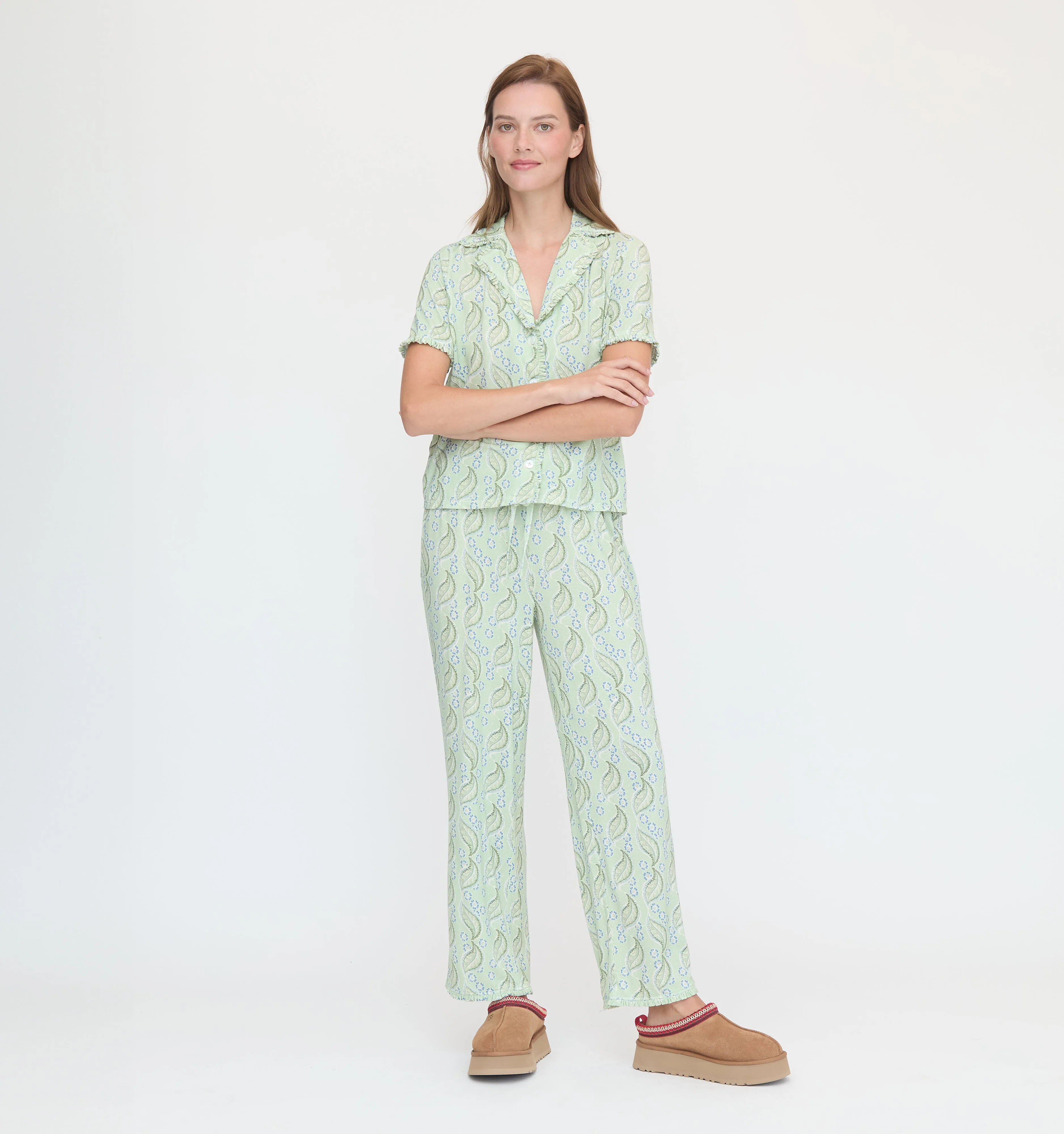 The Marina Pajama Set - F. Steiner & Co. Archive Eucalyptus Floral
