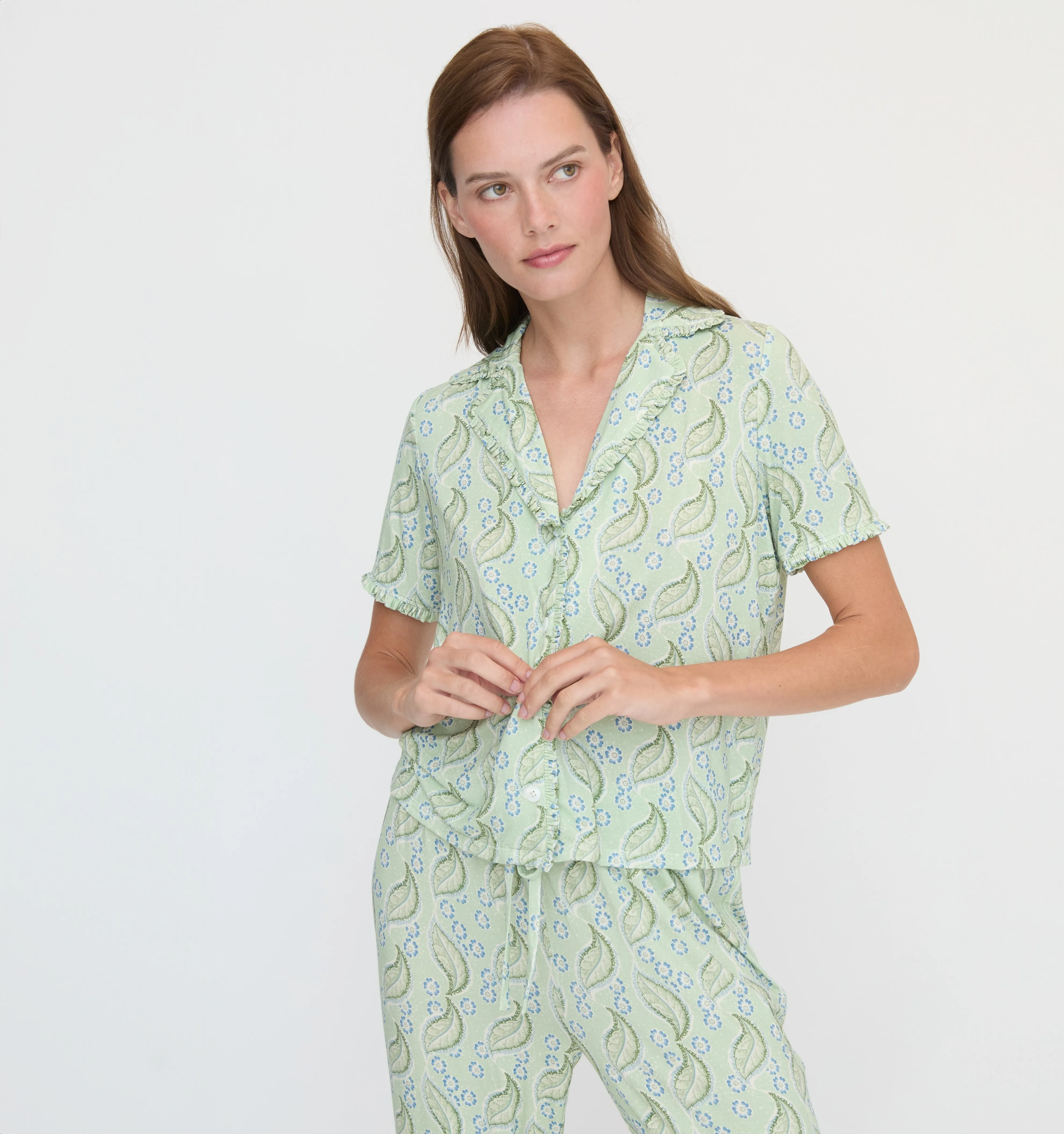 The Marina Pajama Set - F. Steiner & Co. Archive Eucalyptus Floral