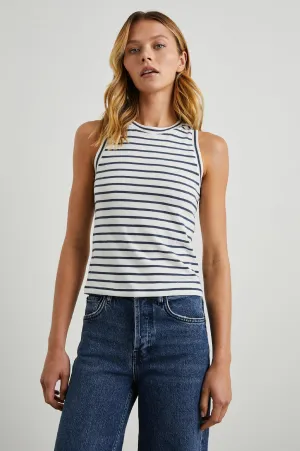 THE RACER TANK - SAILOR STRIPE NAVY