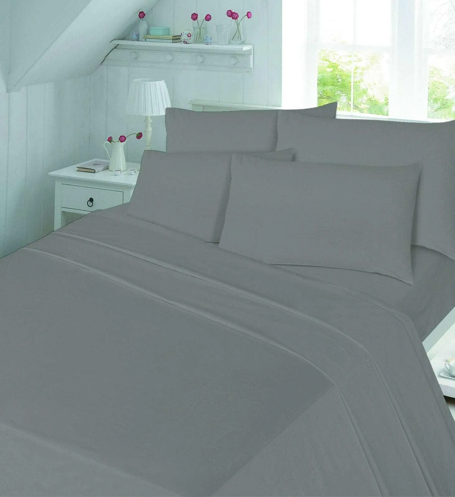 Thermal Flannelette Sheet Set Luxury 4-PC 100% Brushed Cotton All Sizes 7 Colors
