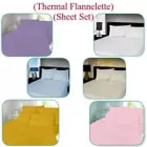Thermal Flannelette Sheet Set Luxury 4-PC 100% Brushed Cotton All Sizes 7 Colors