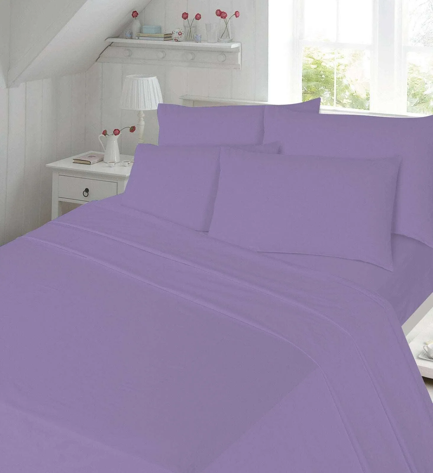 Thermal Flannelette Sheet Set Luxury 4-PC 100% Brushed Cotton All Sizes 7 Colors