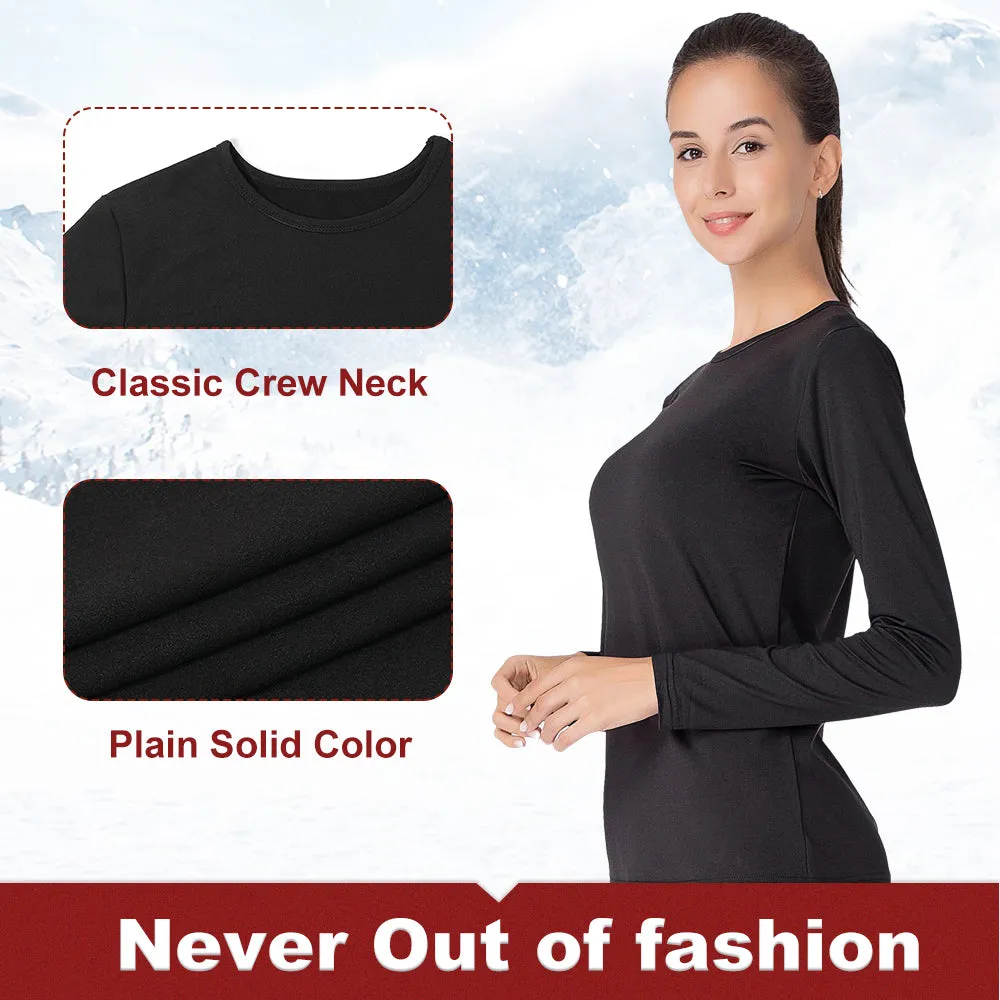 Thermal Underwear for Women Long Johns Set Fleece Lined Ultra Soft