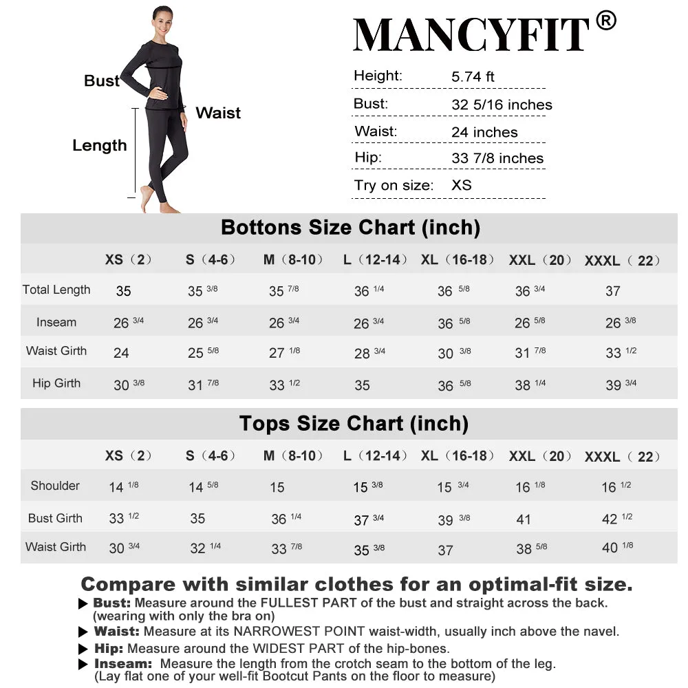 Thermal Underwear for Women Long Johns Set Fleece Lined Ultra Soft