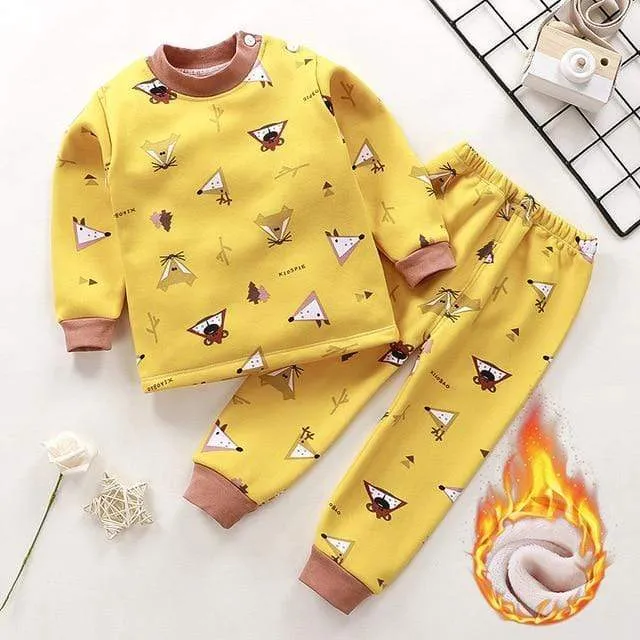 Thick Cartoon Pajamas Set