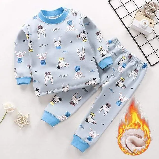 Thick Cartoon Pajamas Set