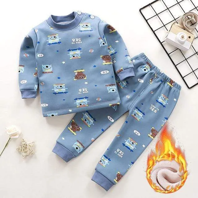 Thick Cartoon Pajamas Set