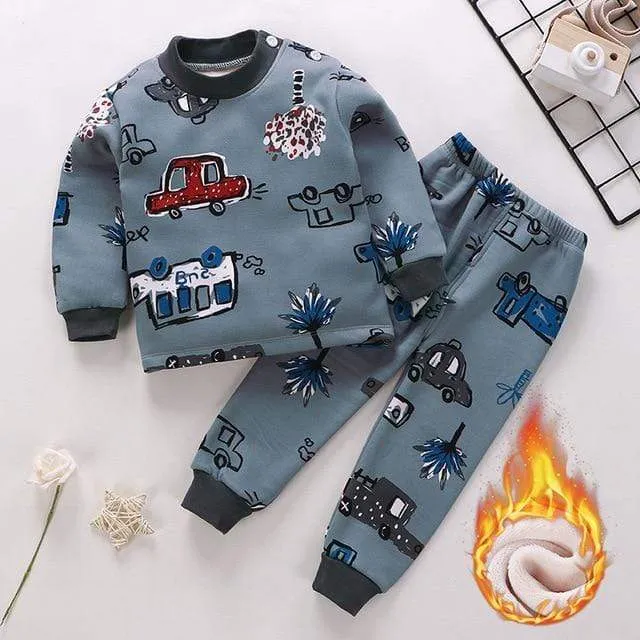 Thick Cartoon Pajamas Set