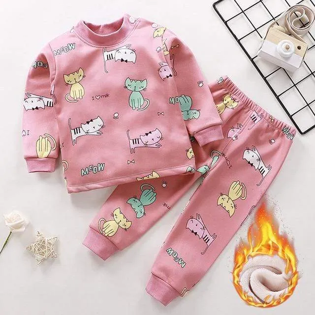 Thick Cartoon Pajamas Set