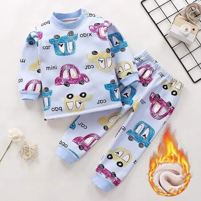 Thick Cartoon Pajamas Set