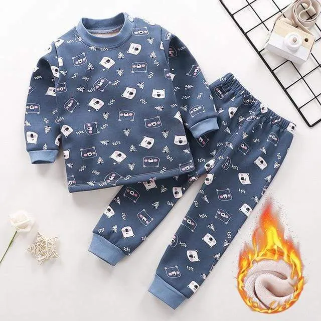 Thick Cartoon Pajamas Set