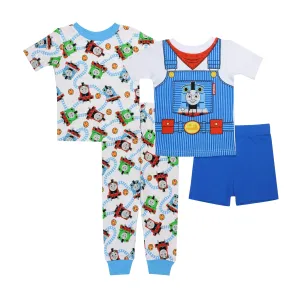 Thomas the Train Toddler Boys Pajamas Short Sleeve Cotton PJs for Kids 4pc