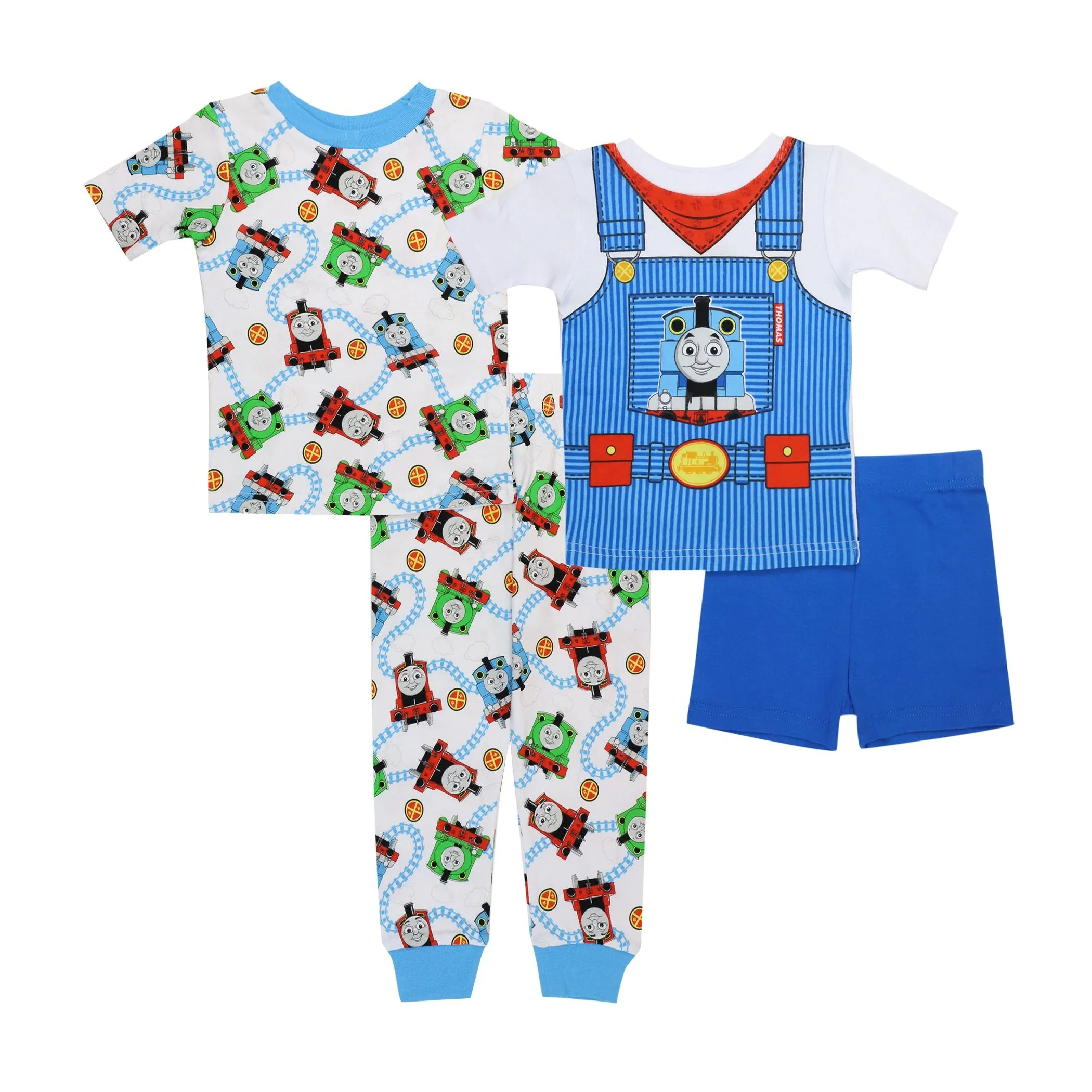 Thomas the Train Toddler Boys Pajamas Short Sleeve Cotton PJs for Kids 4pc