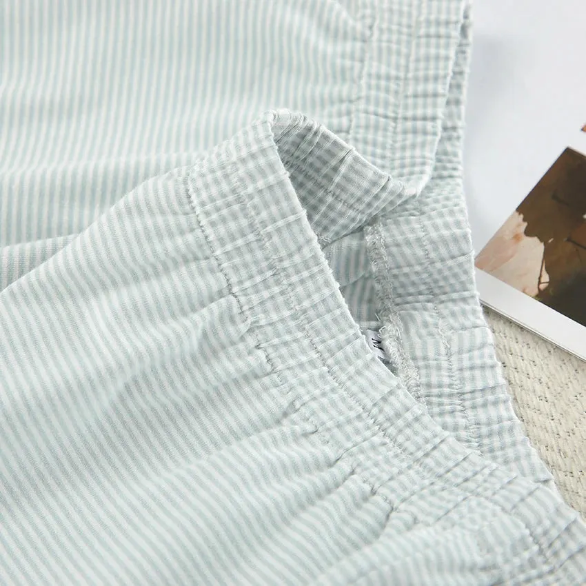 Tie-Up Casual 2 Piece Cotton Loungewear Set