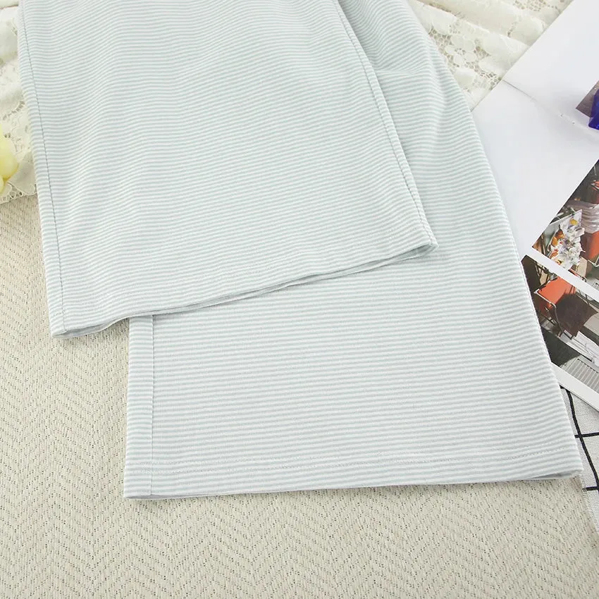 Tie-Up Casual 2 Piece Cotton Loungewear Set