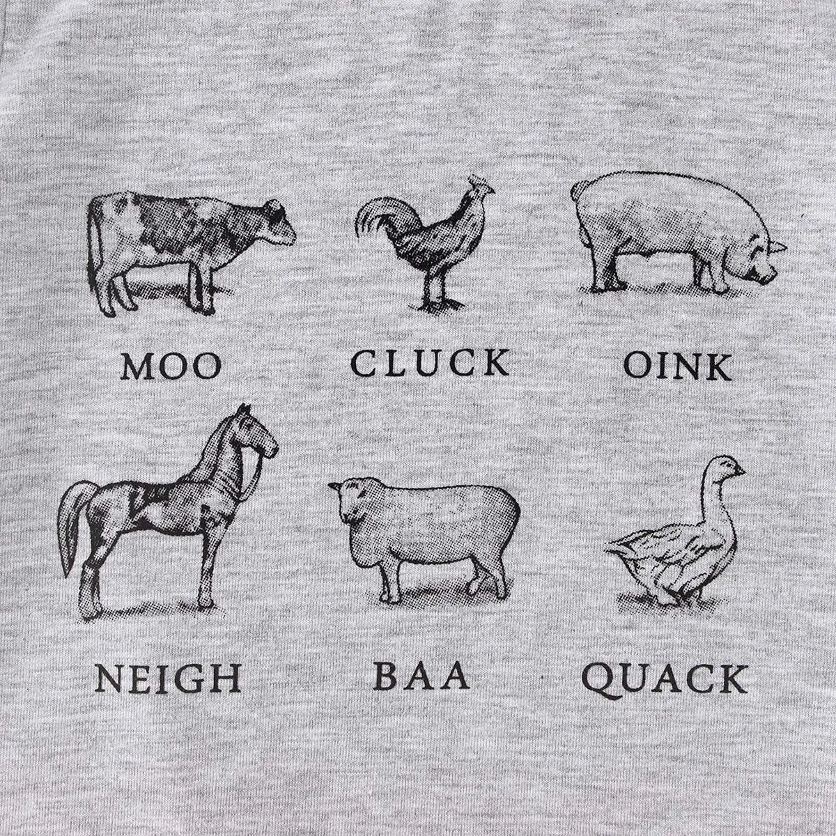 Toddler Baby Boys Girls Farm Shirt Cute Animals Graphic Short Sleeve T-Shirt Kids Funny Letter Print Summer Tee Tops