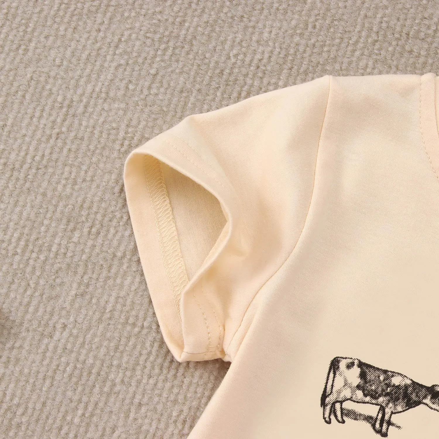 Toddler Baby Boys Girls Farm Shirt Cute Animals Graphic Short Sleeve T-Shirt Kids Funny Letter Print Summer Tee Tops