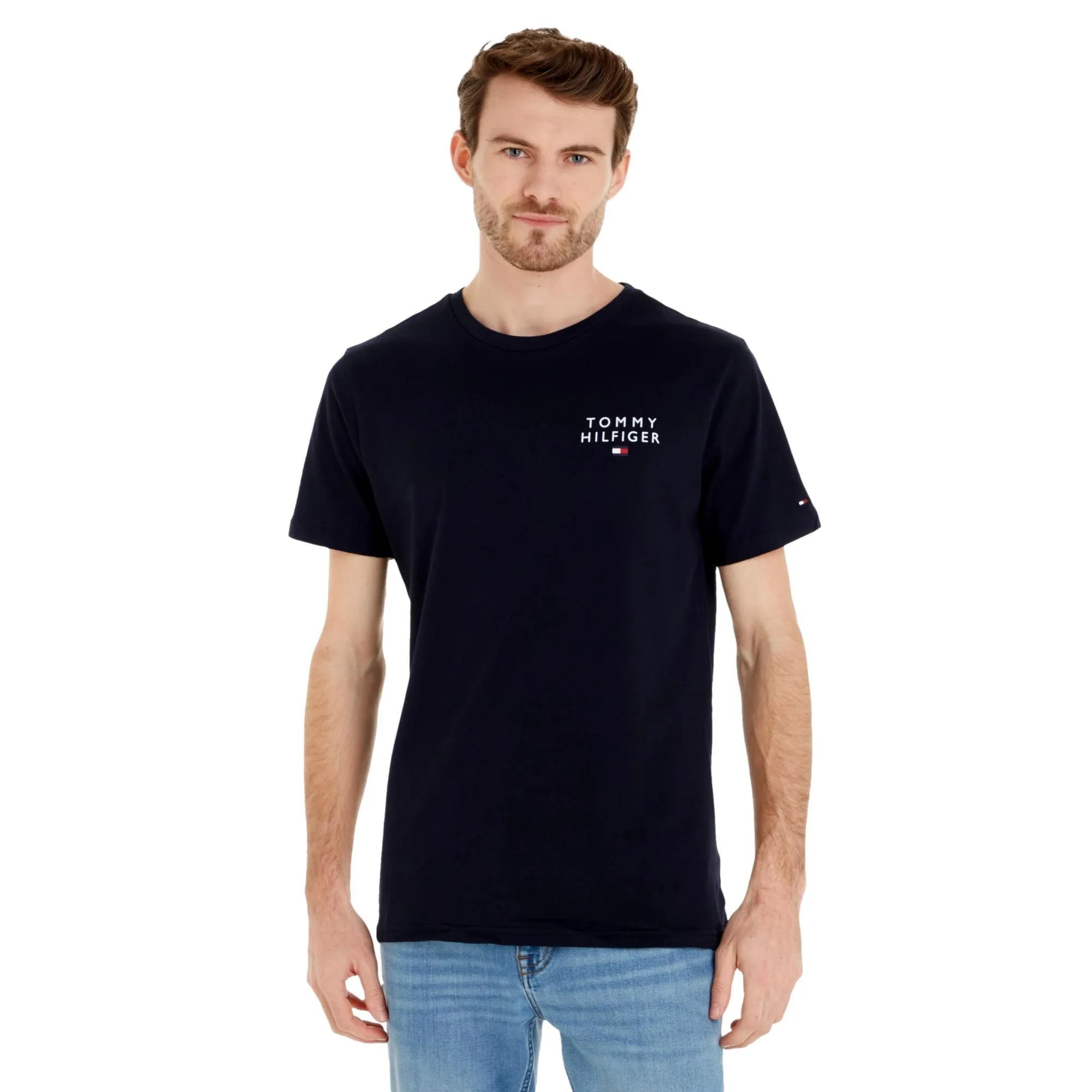 Tommy Hilfiger Men's Logo Short Sleeve T-Shirt - Desert Sky