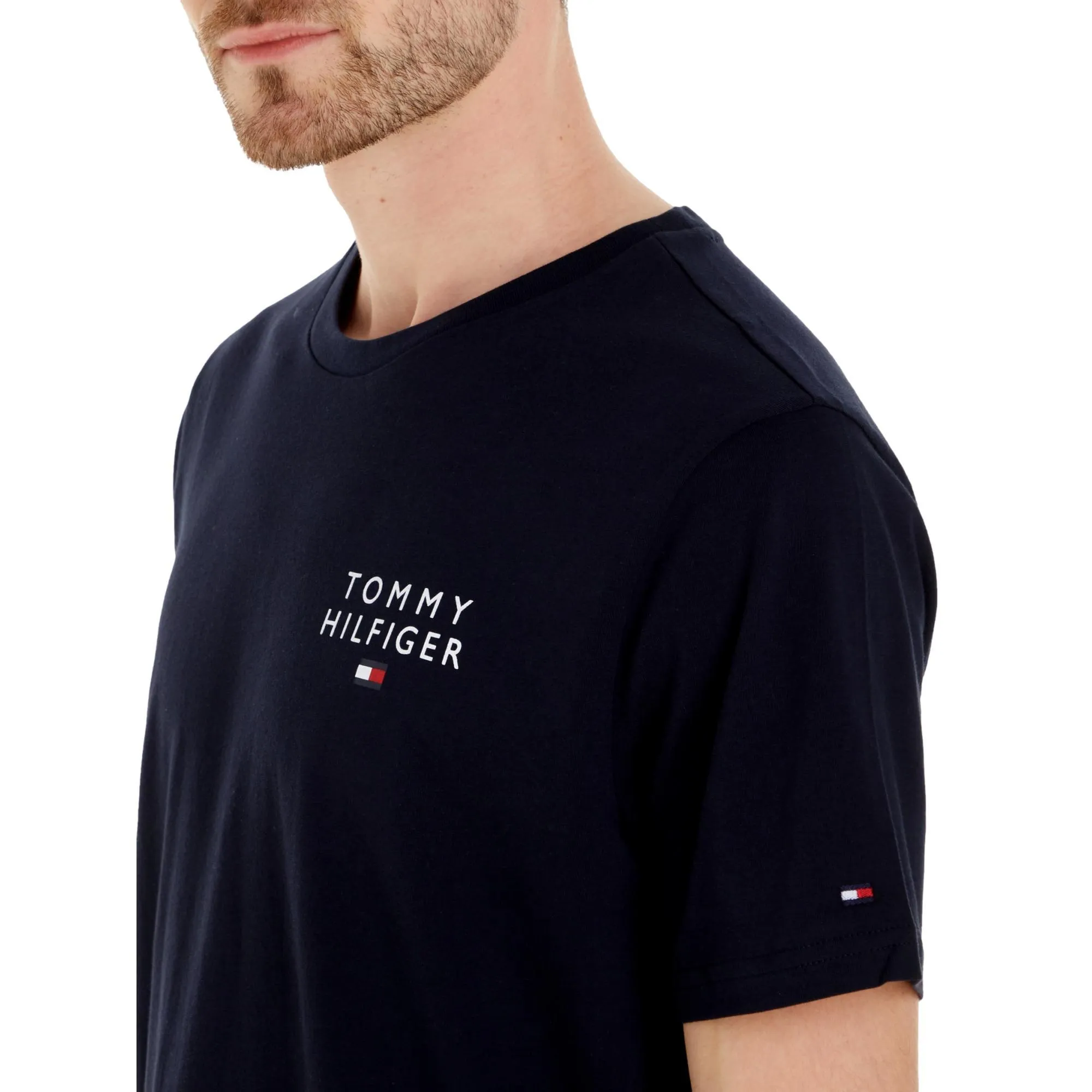 Tommy Hilfiger Men's Logo Short Sleeve T-Shirt - Desert Sky