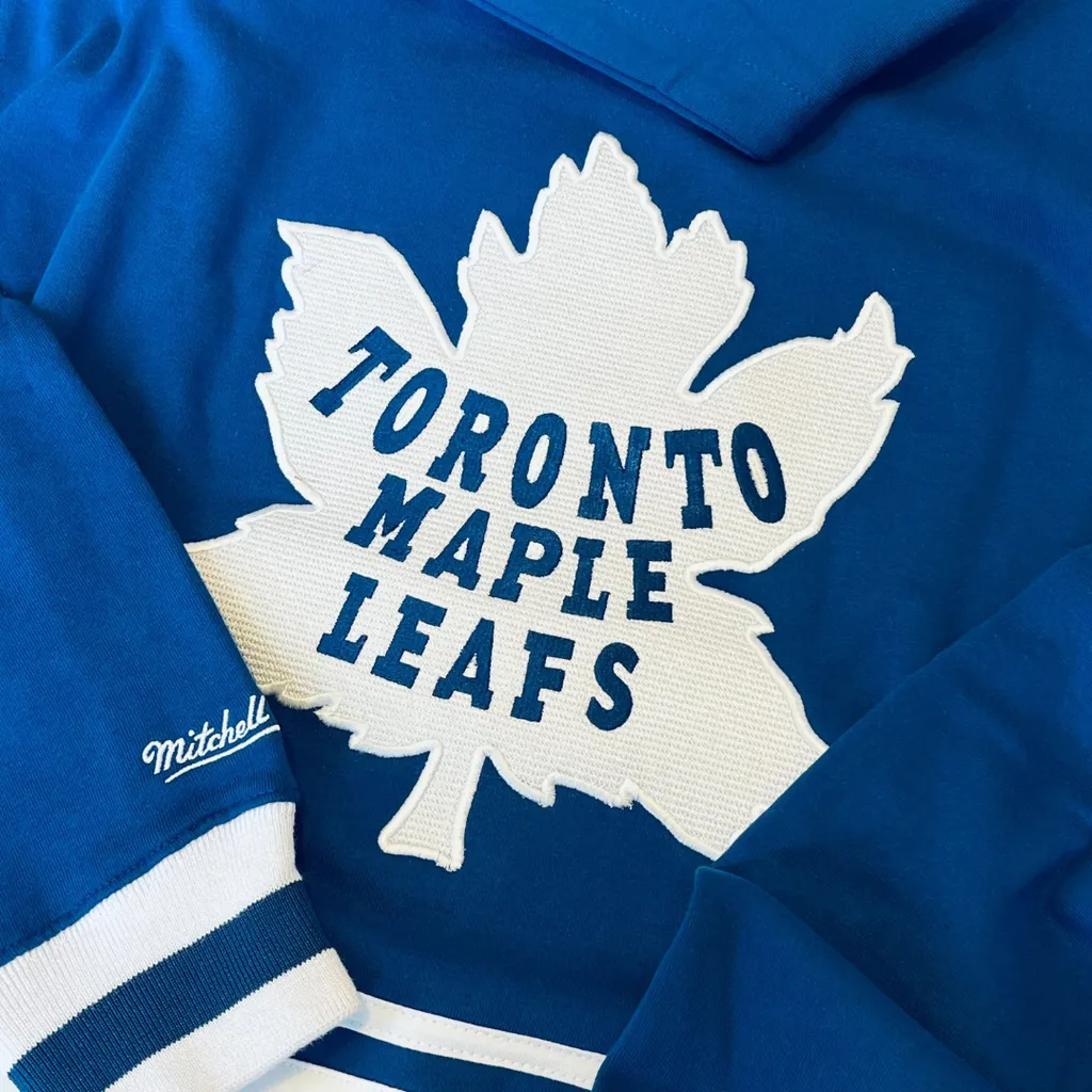 Toronto Maple Leafs NHL Mitchell & Ness Men's Royal Blue Original Fleece Hoodie