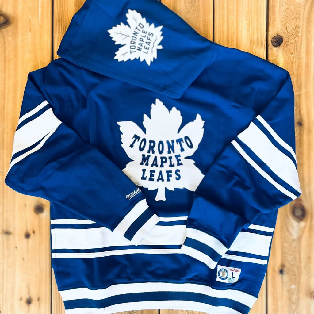 Toronto Maple Leafs NHL Mitchell & Ness Men's Royal Blue Original Fleece Hoodie