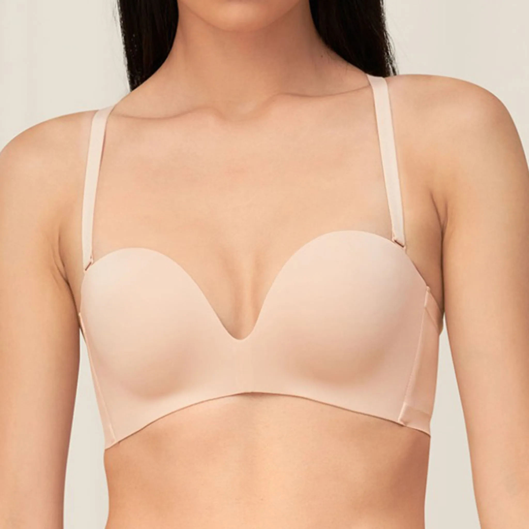 Triumph Invisible Inside-out Non-wired Detachable Bra Natural Skin