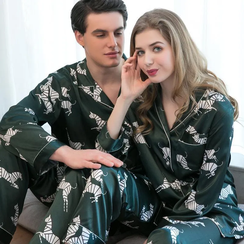 Turquoise Piped Satin Women Pajama Set