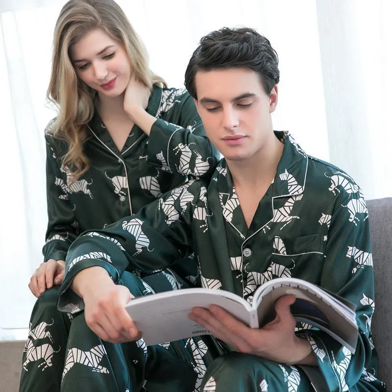 Turquoise Piped Satin Women Pajama Set