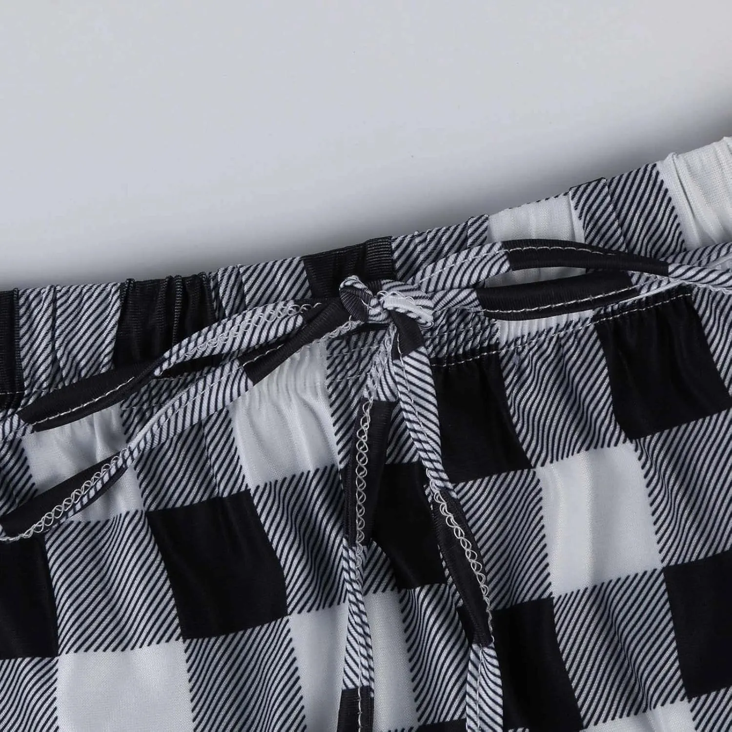 TWGONE Women's Pajamas Pants Casual Loose Comfy Wide Leg Plaid Pants Sleep Bell Bottom Lounge Cute Pajama Pants