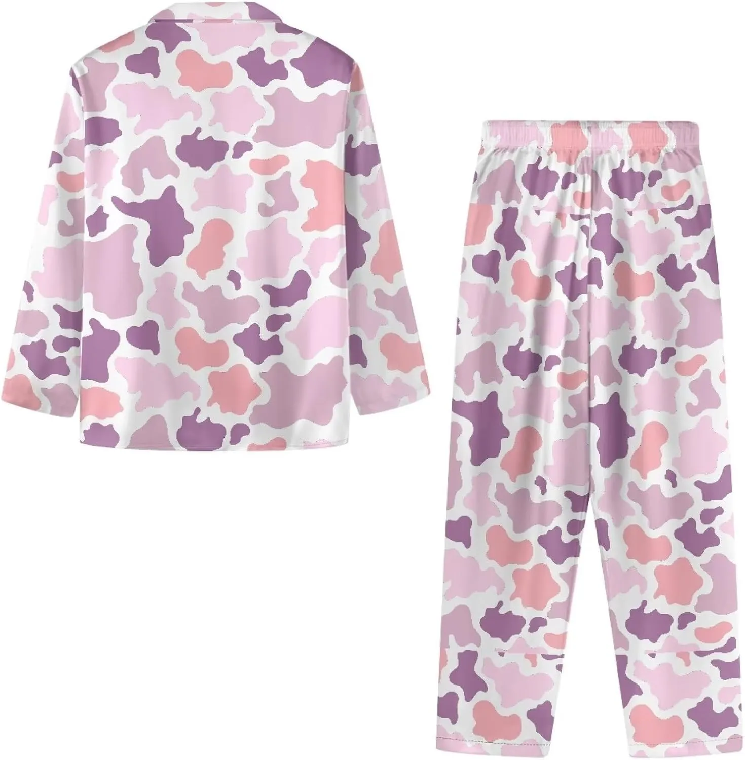 Uasibuni Women's Pajamas Sets Long SleevePajama and Pants Set 2 Piece Casual Comfy Loungewear Sleepwear