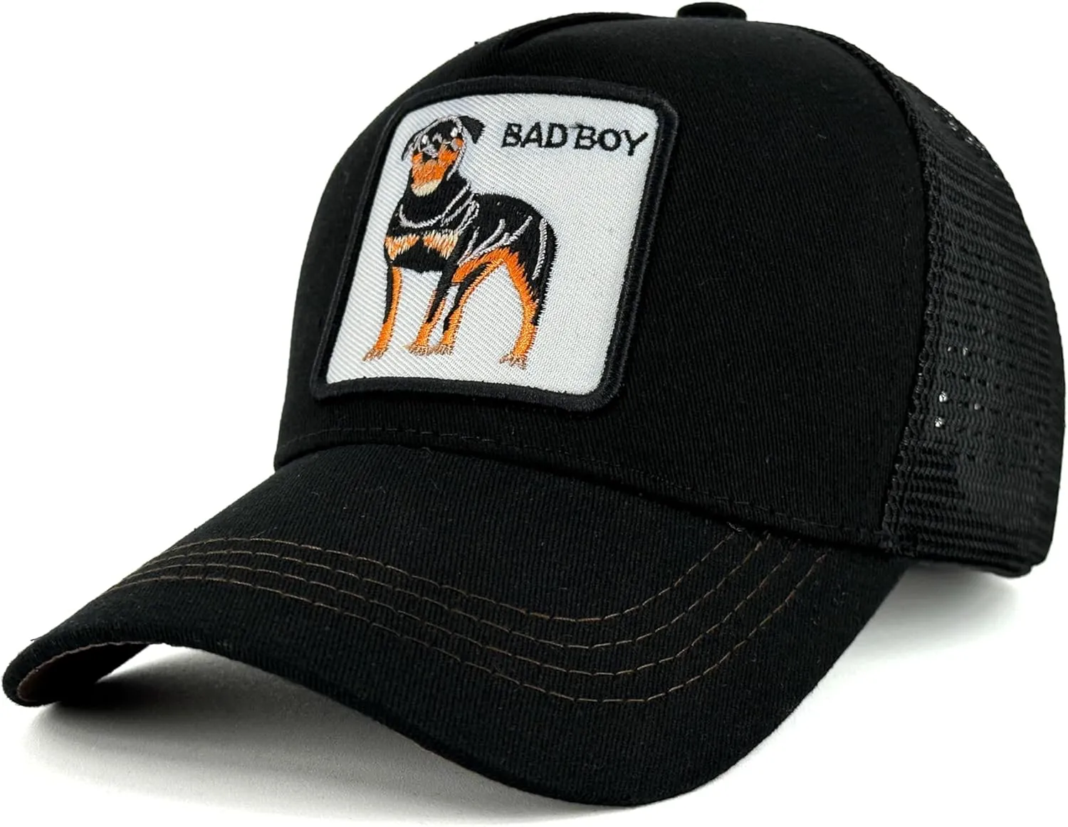 Unisex Embroidered Patch Animals Mesh Trucker Hat Snapback Baseball Cap
