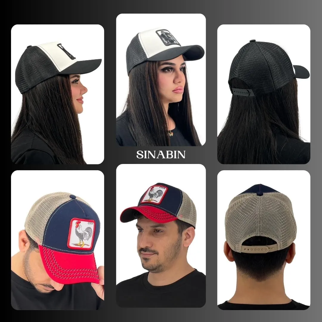 Unisex Embroidered Patch Animals Mesh Trucker Hat Snapback Baseball Cap