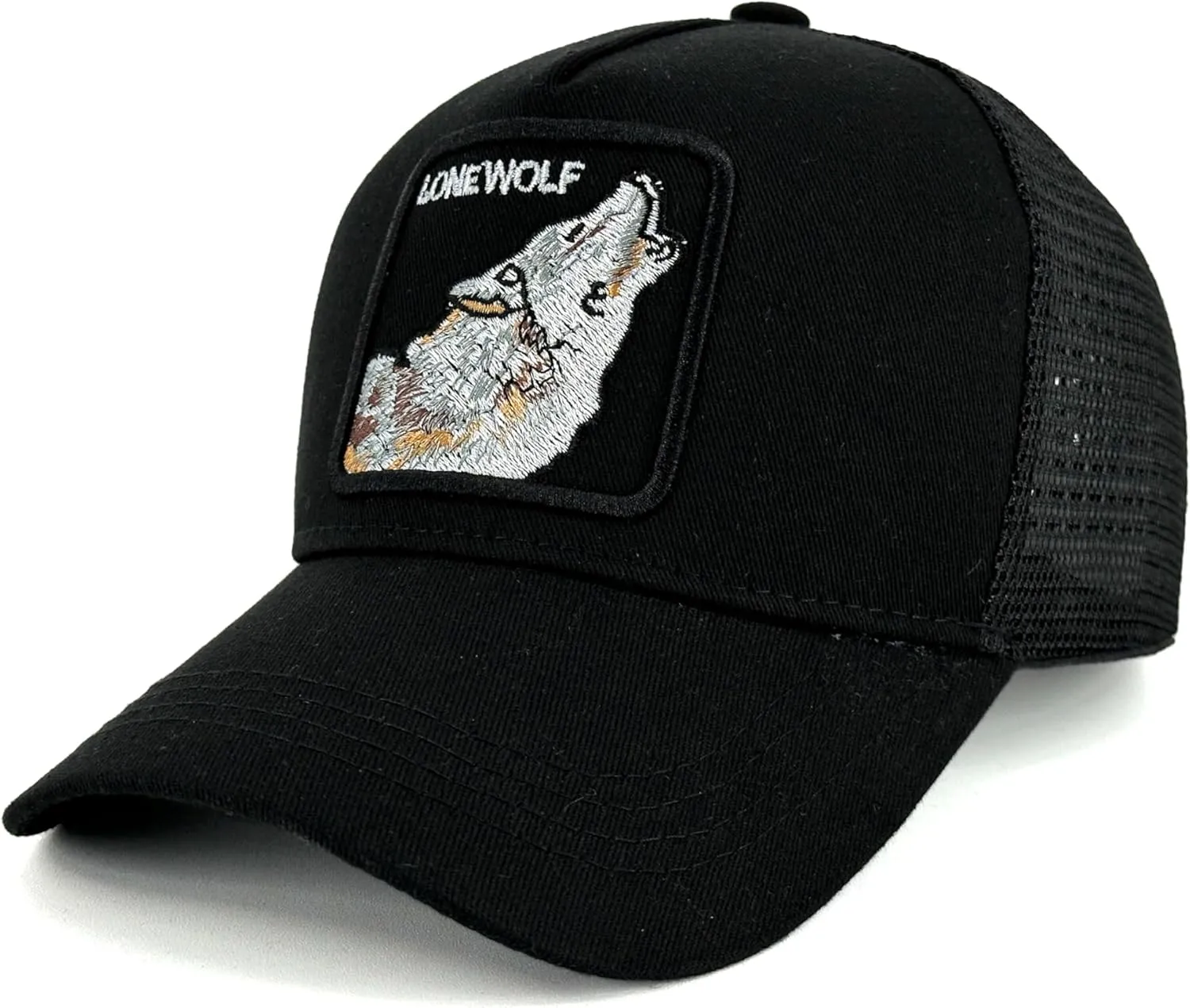 Unisex Embroidered Patch Animals Mesh Trucker Hat Snapback Baseball Cap