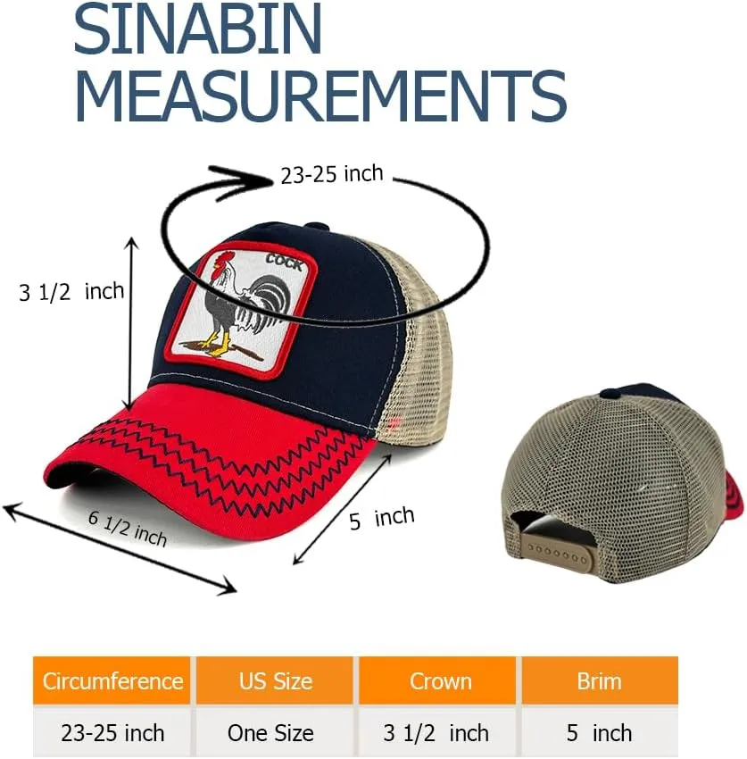 Unisex Embroidered Patch Animals Mesh Trucker Hat Snapback Baseball Cap