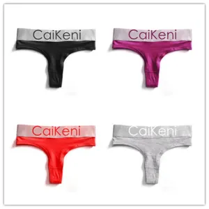 VDOGRIR Sexy Women's Cotton Seamless G-String Thong Female Panty Underwear Women Briefs Low Waist Letter Lady Intimates Tangas