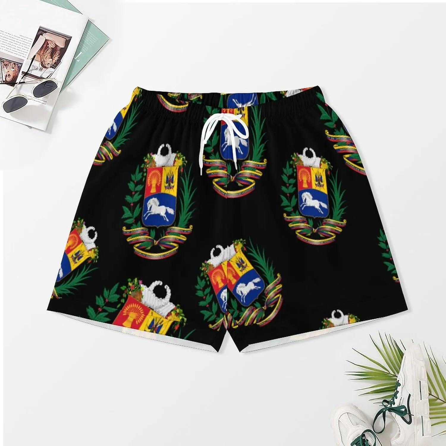 Venezuela Flag 2 Pcs Pajamas For Women Set Cozy Satin Short Sleeve Sleepwear Nightwear Loungewear