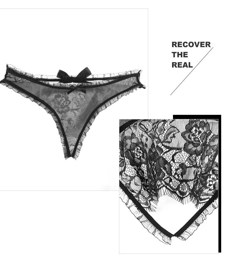 VenusFox White Black Erotic Panty Sexy Lingerie Underwear