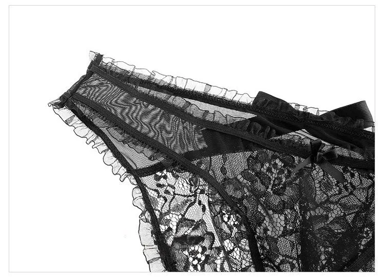 VenusFox White Black Erotic Panty Sexy Lingerie Underwear