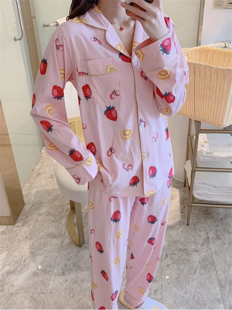 VenusFox Women's Pajamas Set Lingerie for Female Spring V-Neck Long Sleeves Trousers Suit Sleepwear Sets Viscose