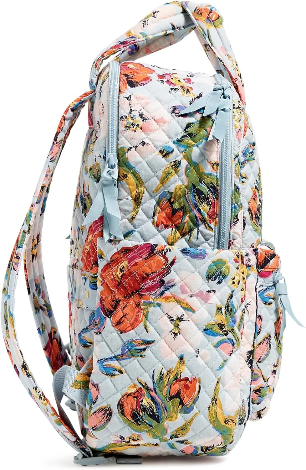 Vera Bradley Women's Cotton Campus Totepack Backpack, Sea Air Floral - Recycled Cotton, One Size