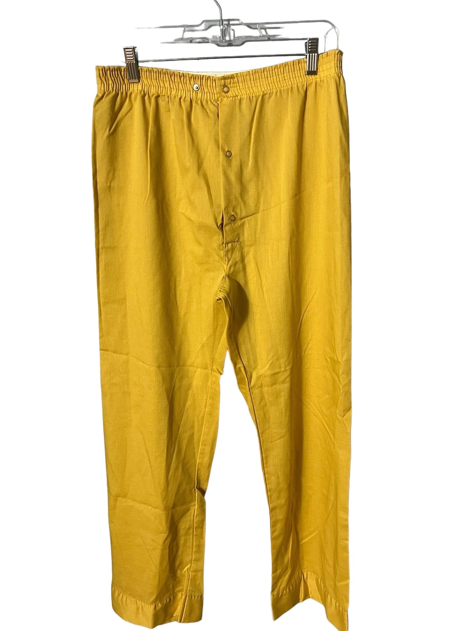 vintage 70's yellow men's pajamas M Sears