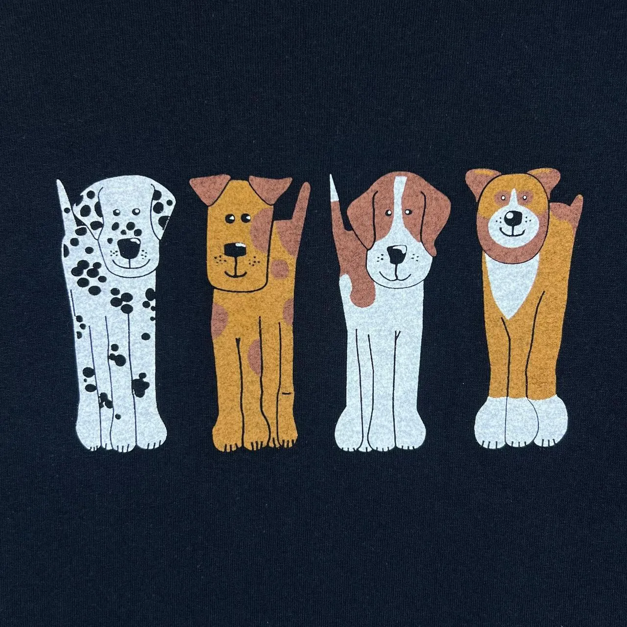 Vintage Screen Stars Dog Pet Animal Cartoon Novelty Graphic Black T-Shirt