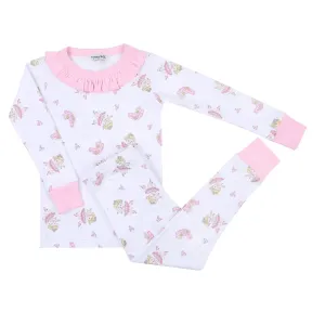Vintage Tiny Toes Ruffle Long Pajamas