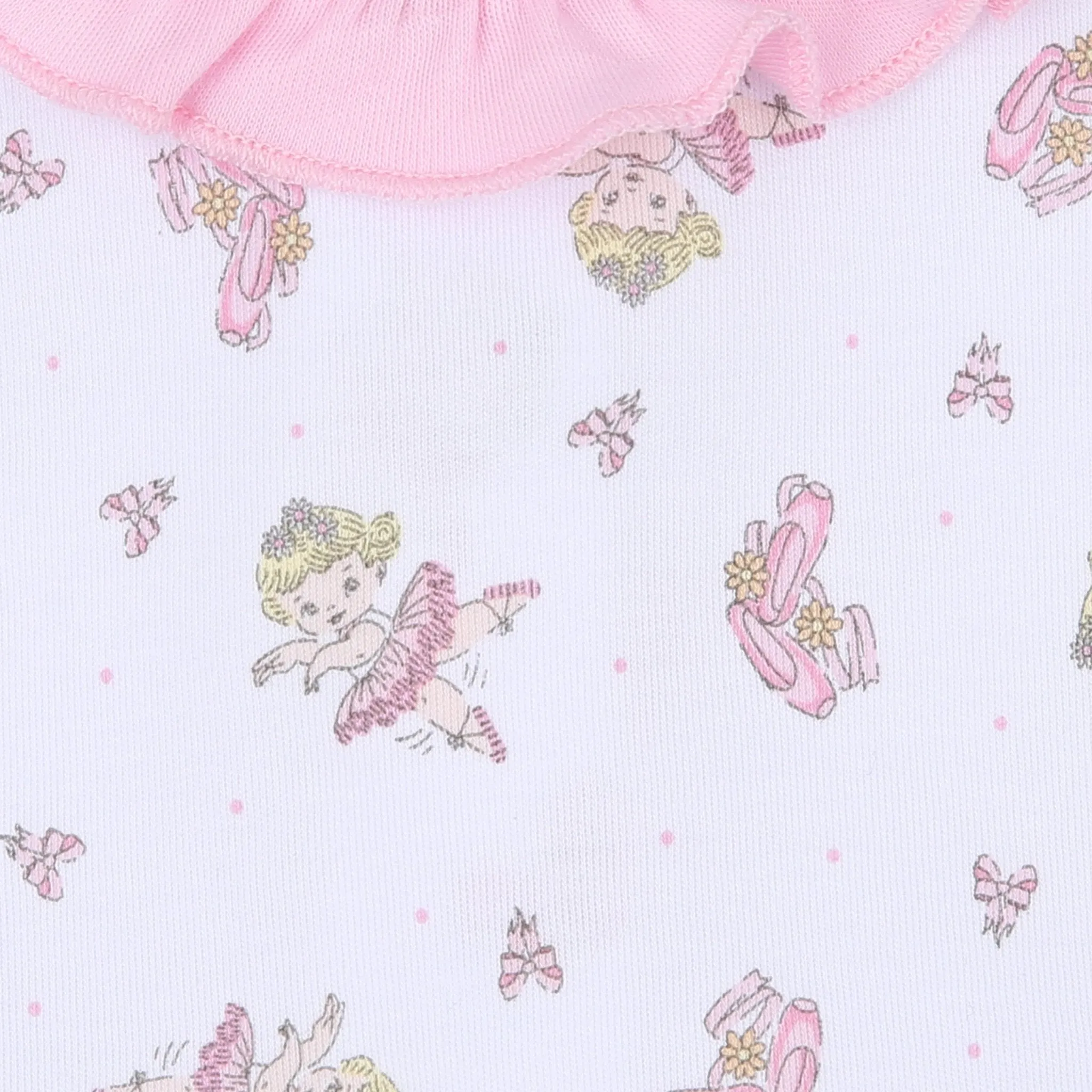 Vintage Tiny Toes Ruffle Long Pajamas