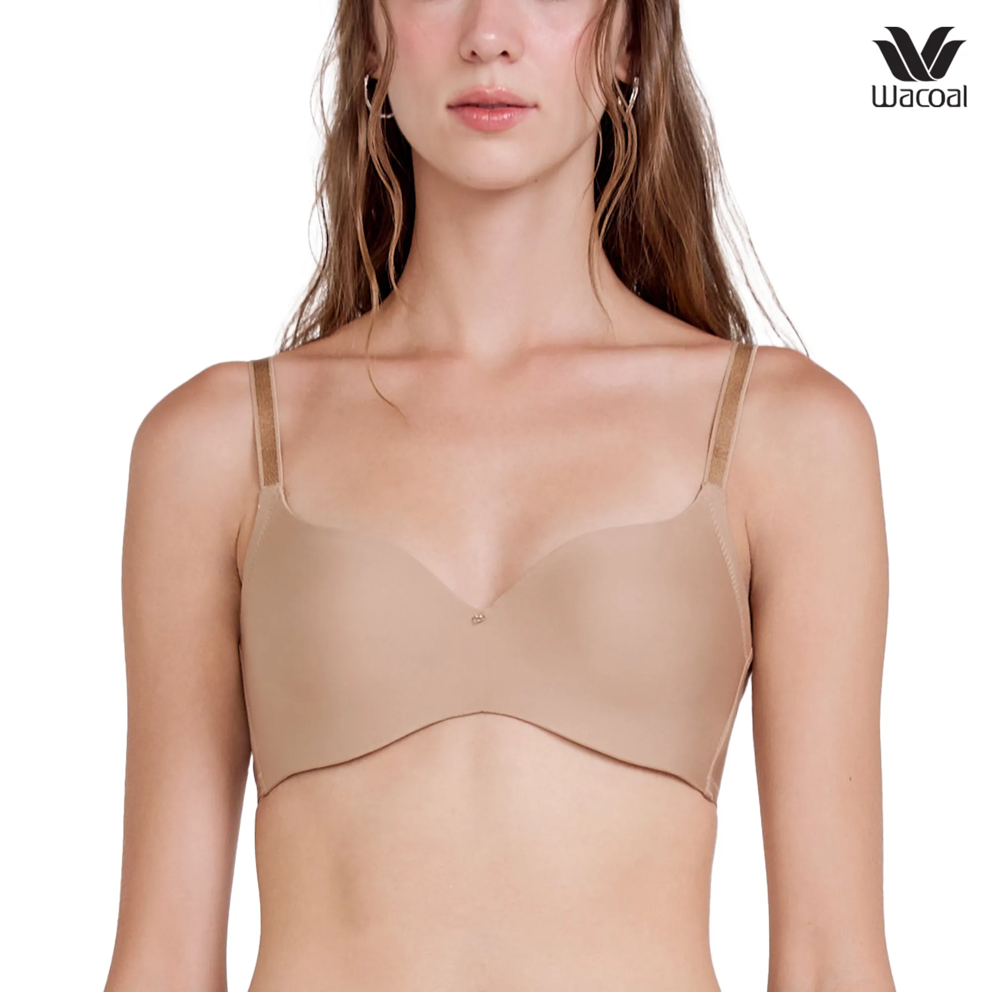 Wacoal Wireless Push Up Bra บราไร้โครงวาโก้ รุ่น WB3E14 สีโอวัลติน (OT)